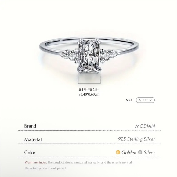 MODIAN 925 Sterling Silver Ring NIB - Picture 3 of 4